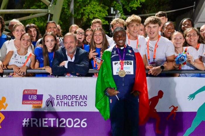Europei-Under-18-atletica-2026-Kelly-Doualla-festa