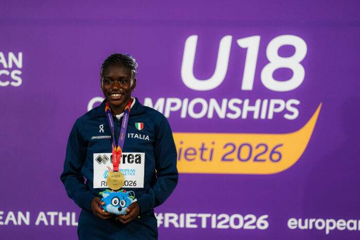 Europei-Under-18-atletica-2026-Kelly-Doualla-podio